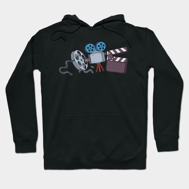 Filmmakers and Film Fans Popcorn Design Hoodie by Luxara